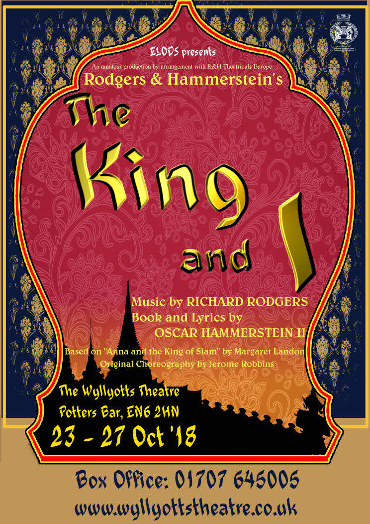 Elods poster for 'The King and I' Oct 2018