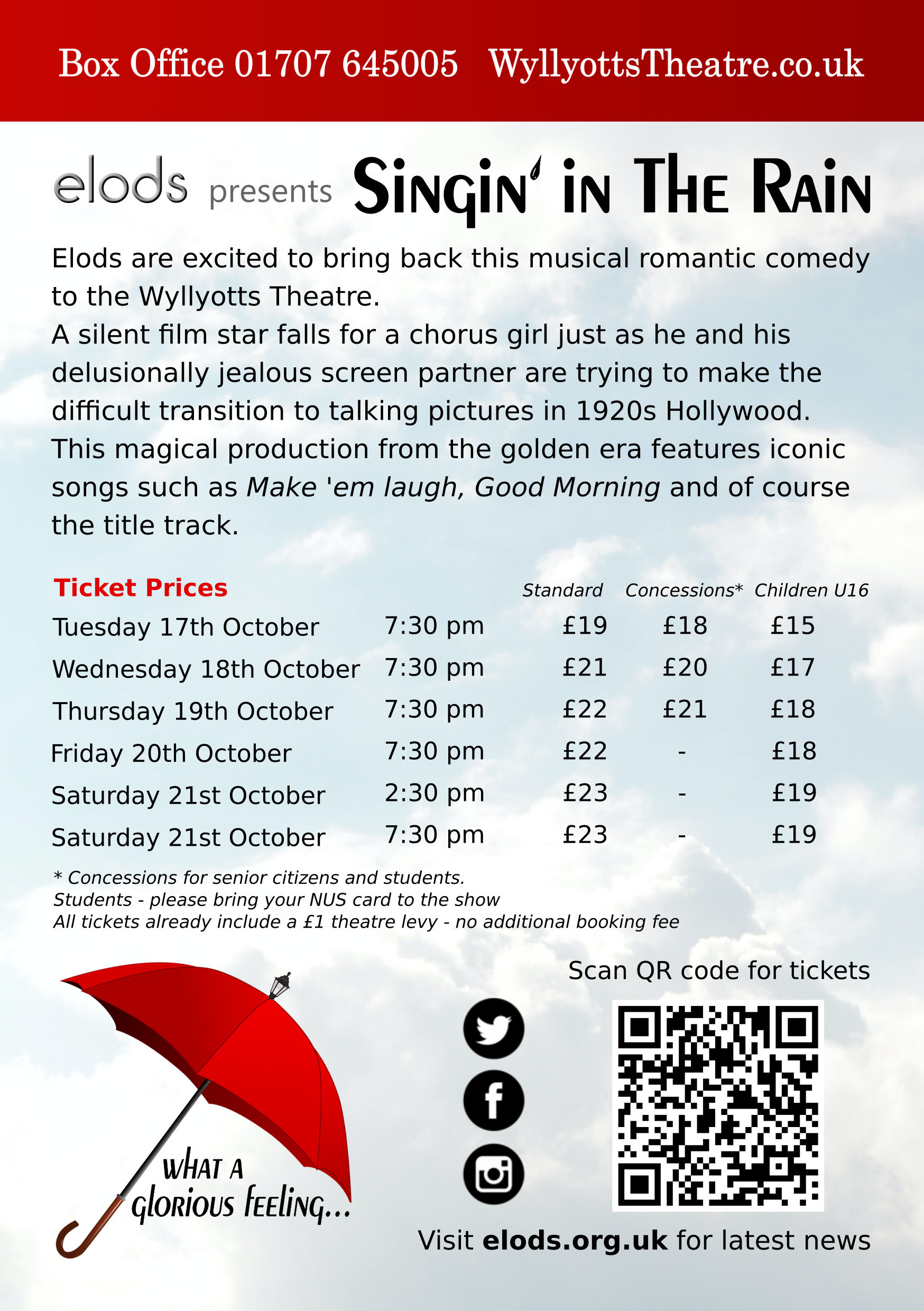Singin' in the Rain- info and prices