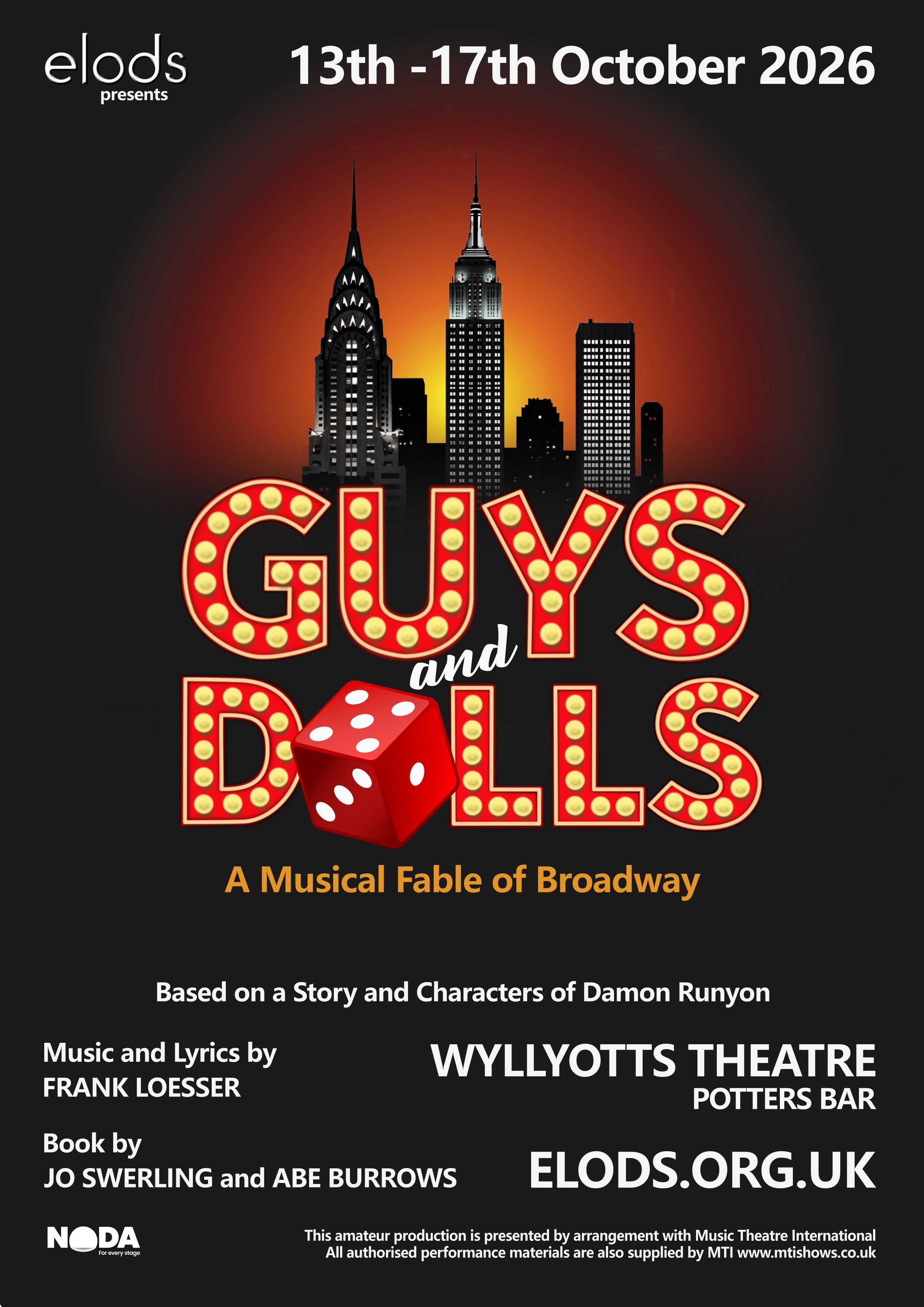 Guys And Dolls -  October 2026